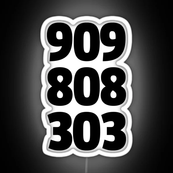 909 808 303 Music Quote RGB Neon Sign