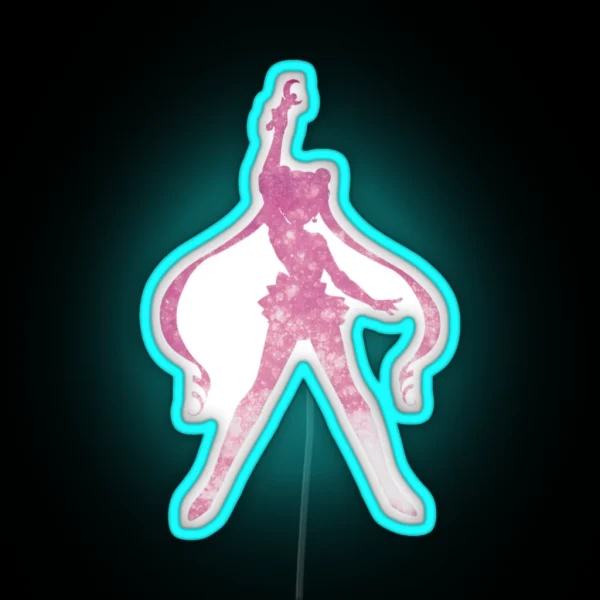90s Aesthetic Sailor Moon Anime Manga Serena Usagi RGB Neon Sign