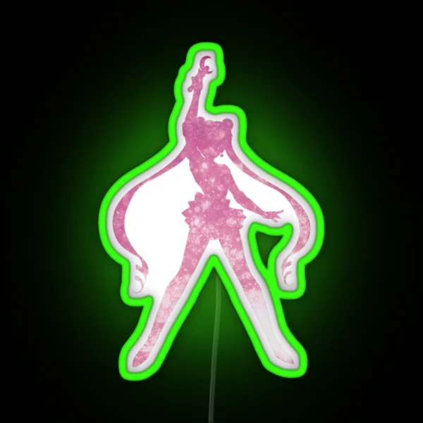 90s Aesthetic Sailor Moon Anime Manga Serena Usagi RGB Neon Sign