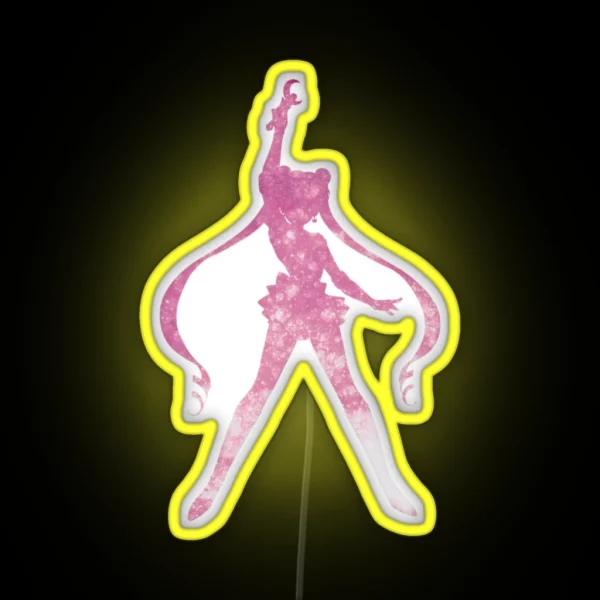 90s Aesthetic Sailor Moon Anime Manga Serena Usagi RGB Neon Sign