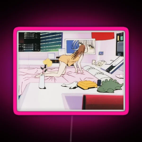 90s Anime 80s Anime RGB Neon Sign