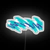 Vibrant 90's Retro Neon Sign with Colorful RGB Illumination Design