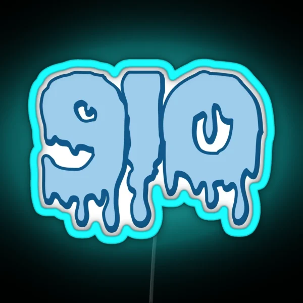 910 Navy And Sky Blue RGB Neon Sign