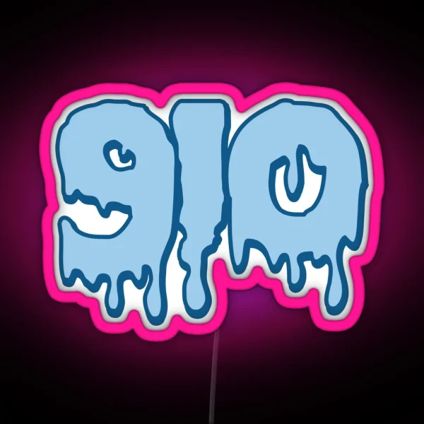 910 Navy And Sky Blue RGB Neon Sign