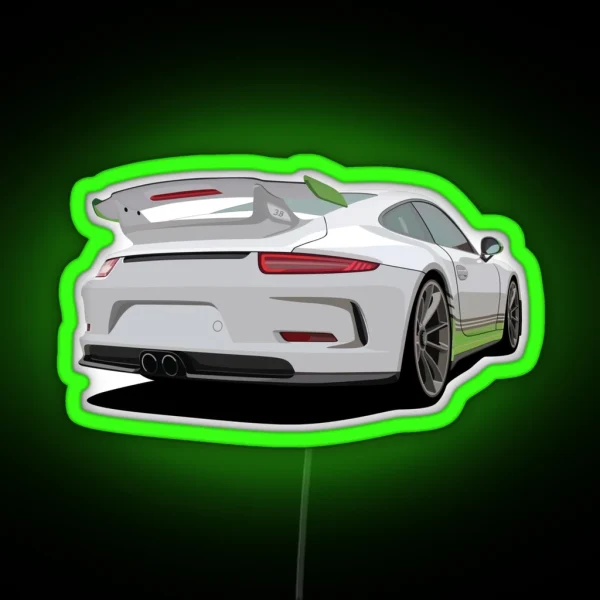 911 GT3 Cartoon RGB Neon Sign