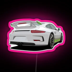 911 GT3 Cartoon RGB Neon Sign