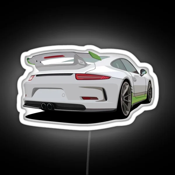 911 GT3 Cartoon RGB Neon Sign