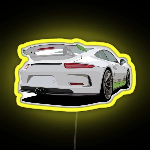 911 GT3 Cartoon RGB Neon Sign