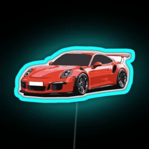 911 GT3 RS Art RGB Neon Sign