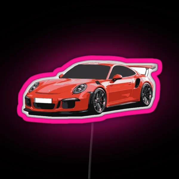 911 GT3 RS Art RGB Neon Sign