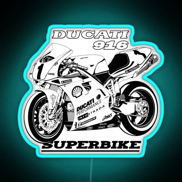 916 Superbike RGB Neon Sign
