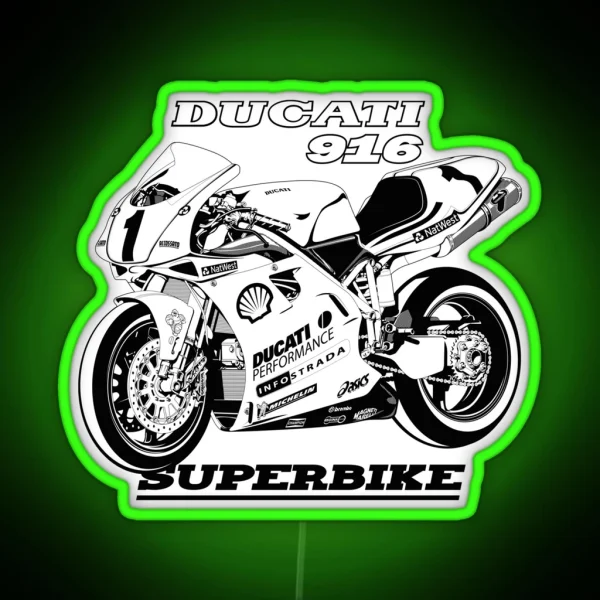 916 Superbike RGB Neon Sign