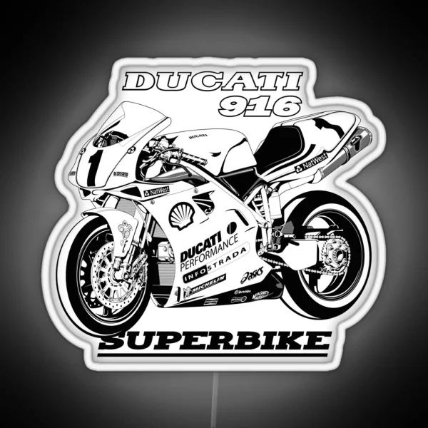 916 Superbike RGB Neon Sign