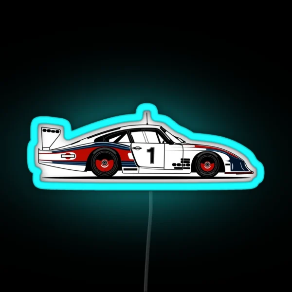 935 Moby Dick Race Car RGB Neon Sign