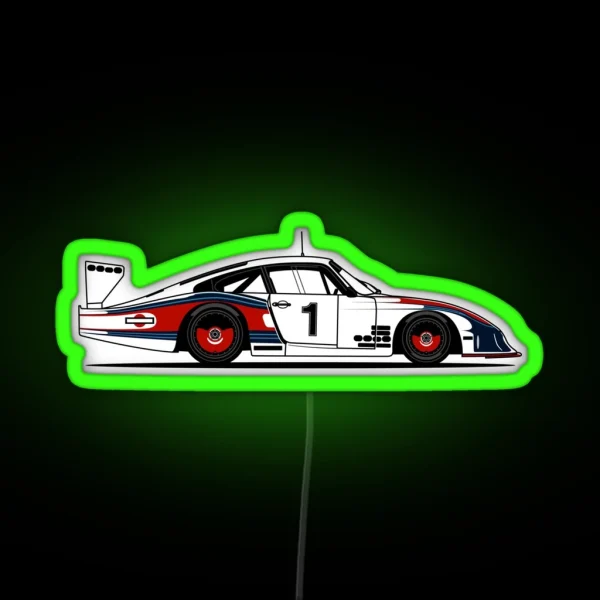 935 Moby Dick Race Car RGB Neon Sign