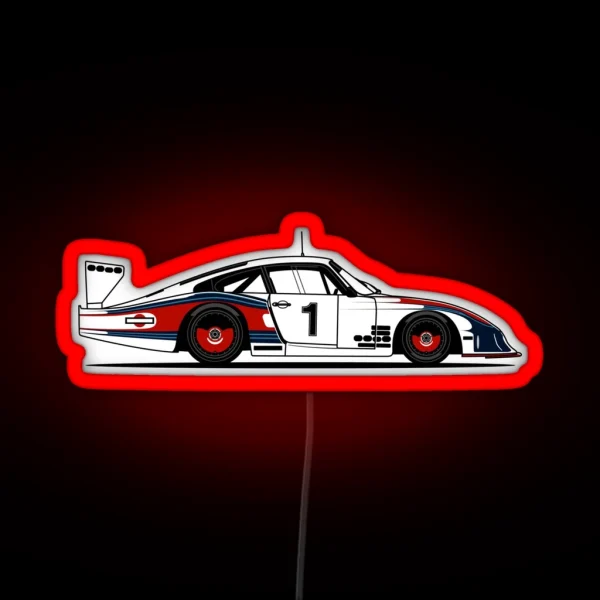 935 Moby Dick Race Car RGB Neon Sign