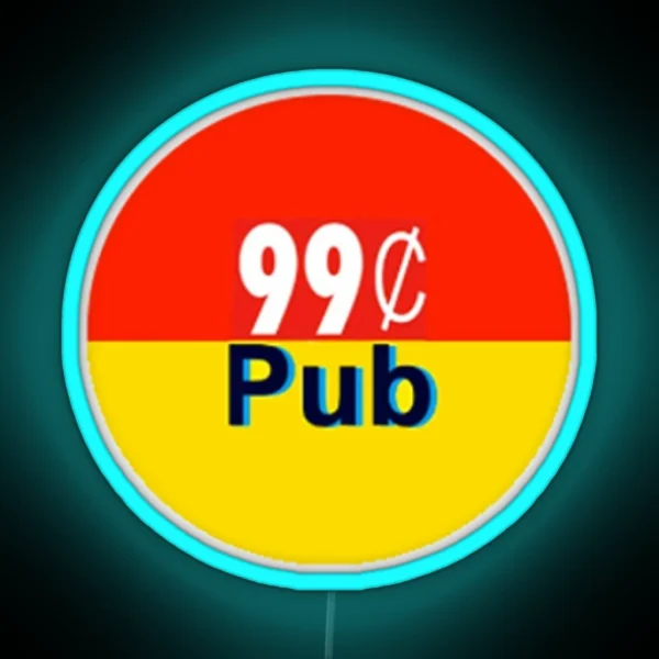 99 Cent Pub Small Bobber Logo RGB Neon Sign