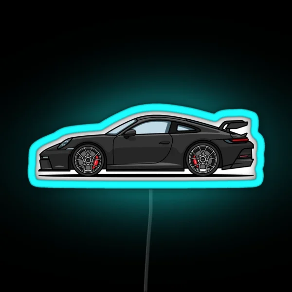 992 GT3 Black RGB Neon Sign