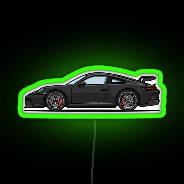 992 GT3 Black RGB Neon Sign