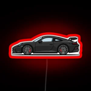 992 GT3 Black RGB Neon Sign