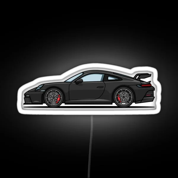 992 GT3 Black RGB Neon Sign