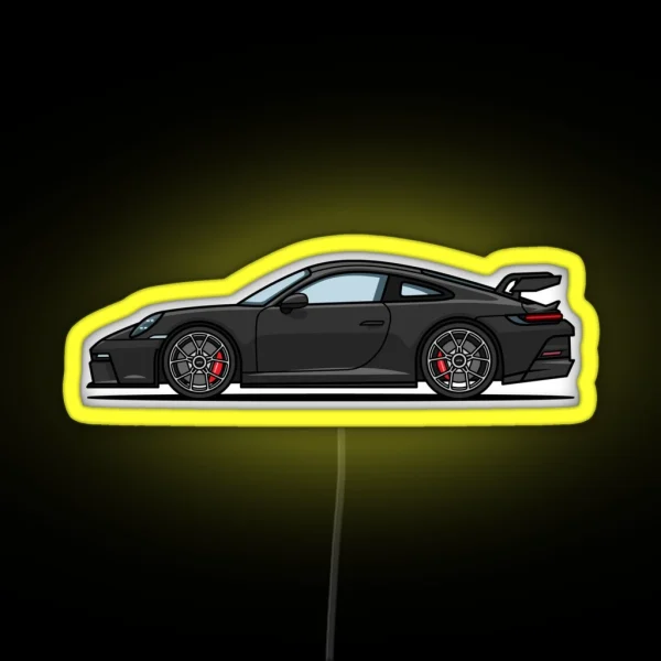 992 GT3 Black RGB Neon Sign