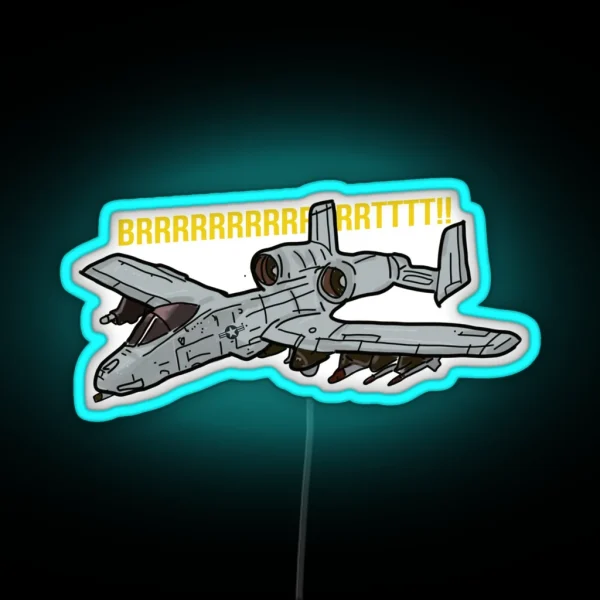 A 10 OA 10 Thunderbolt II Warthog RGB Neon Sign