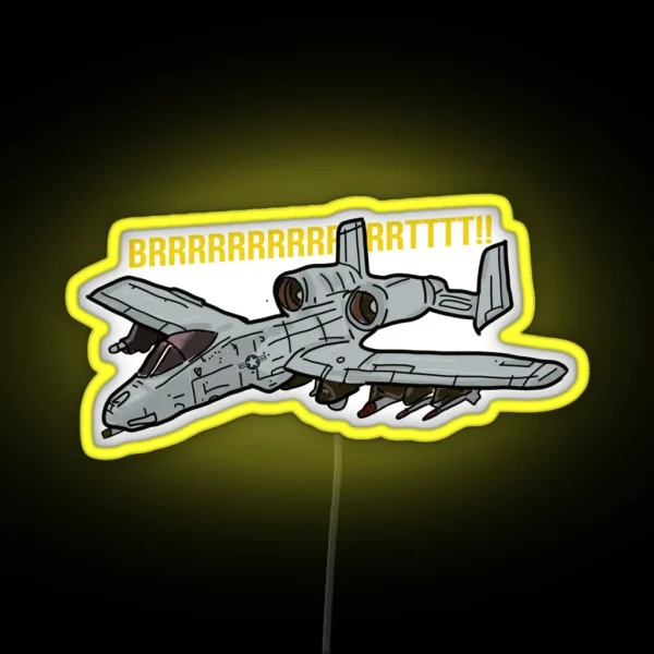 A 10 OA 10 Thunderbolt II Warthog RGB Neon Sign