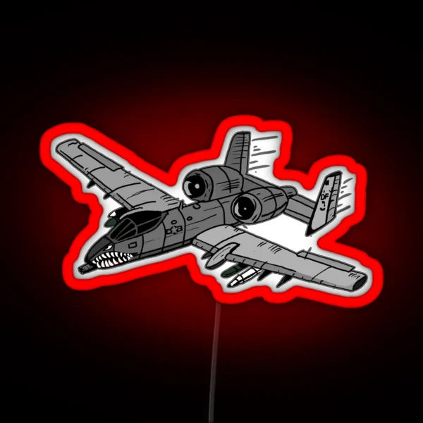 A 10 Warthog Digital Painting RGB Neon Sign