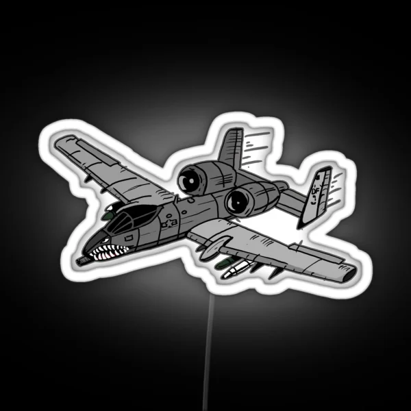 A 10 Warthog Digital Painting RGB Neon Sign