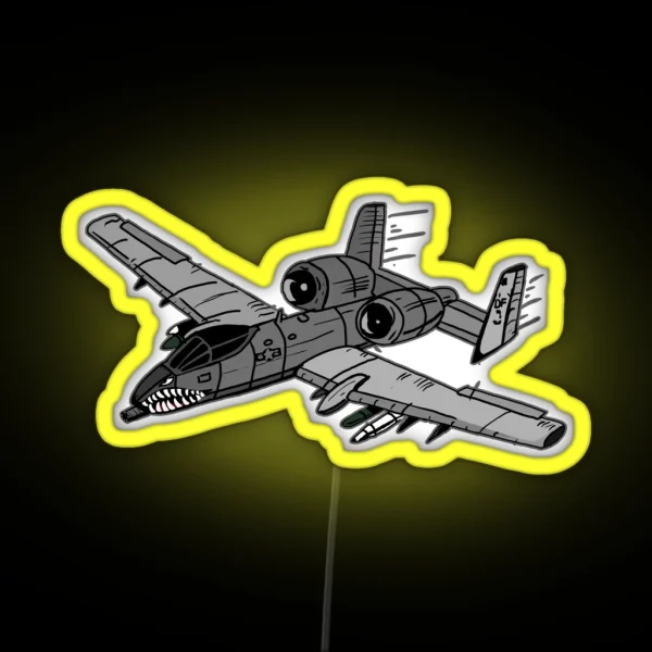 A 10 Warthog Digital Painting RGB Neon Sign