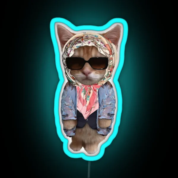 A AP Rocky Babushka Kitty RGB Neon Sign