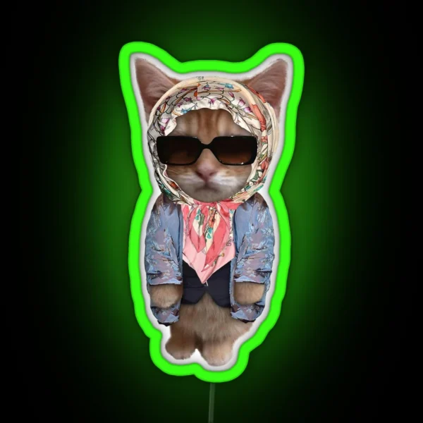A AP Rocky Babushka Kitty RGB Neon Sign