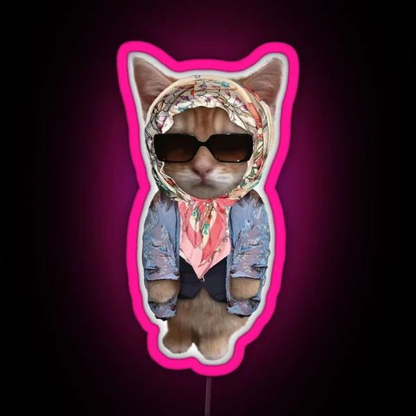 A AP Rocky Babushka Kitty RGB Neon Sign
