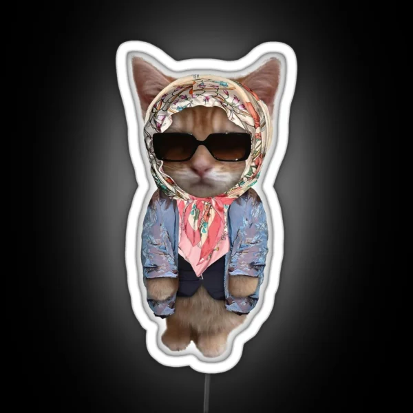 A AP Rocky Babushka Kitty RGB Neon Sign