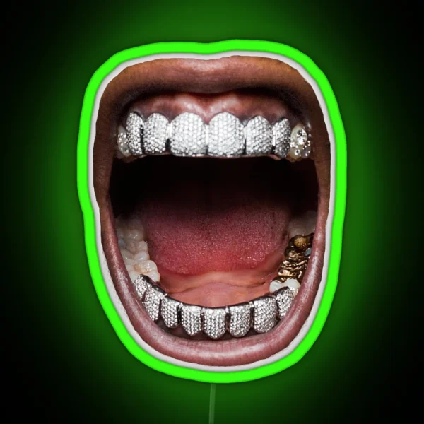 A AP Rocky S Teeth RGB Neon Sign