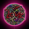 A Ball Of Yarn With The Word Love In It RGB Neon Sign - Image 6
