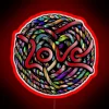 A Ball Of Yarn With The Word Love In It RGB Neon Sign - Image 2