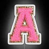 LED Varsity Alphabet Letters with Glitter Accents in Bright Neon Colors