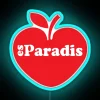 Es Paradis-inspired neon graphic print RGB wall decor sign.
