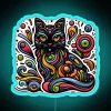 Minimalist Neon Wall Art Decoration with Vibrant Colorful Energy Design