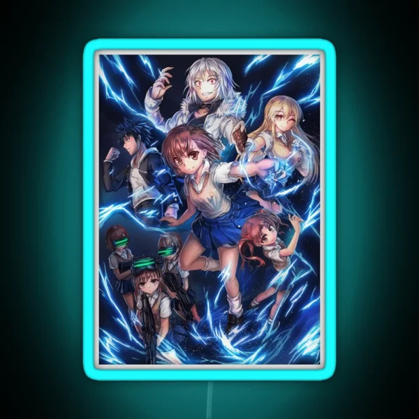 A Certain Scientific Railgun Mikoto Kuroko Poster RGB Neon Sign