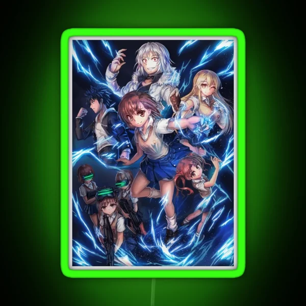 A Certain Scientific Railgun Mikoto Kuroko Poster RGB Neon Sign