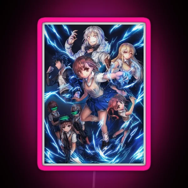 A Certain Scientific Railgun Mikoto Kuroko Poster RGB Neon Sign