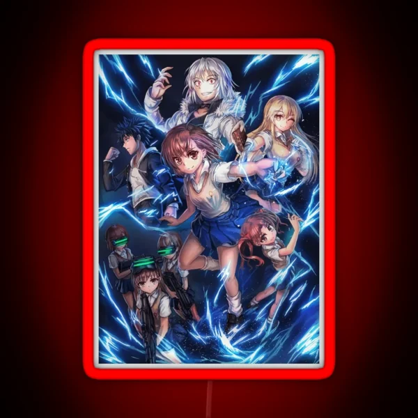 A Certain Scientific Railgun Mikoto Kuroko Poster RGB Neon Sign