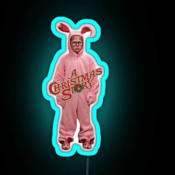 A Christmas Story Bunny Costume RGB Neon Sign