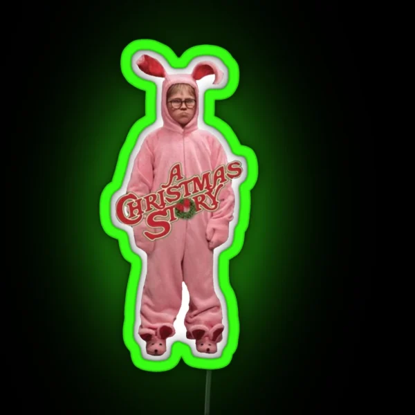 A Christmas Story Bunny Costume RGB Neon Sign