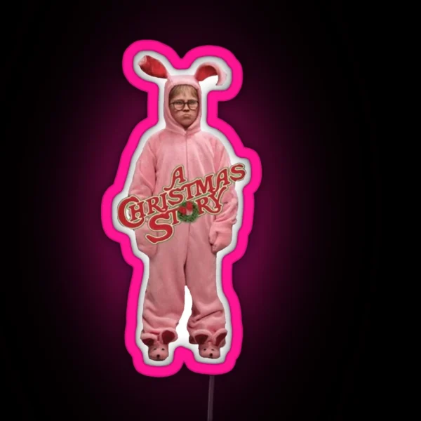 A Christmas Story Bunny Costume RGB Neon Sign
