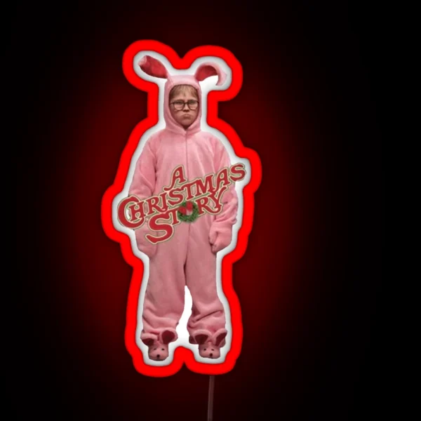 A Christmas Story Bunny Costume RGB Neon Sign