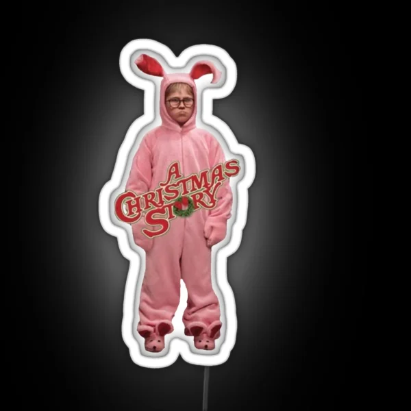 A Christmas Story Bunny Costume RGB Neon Sign